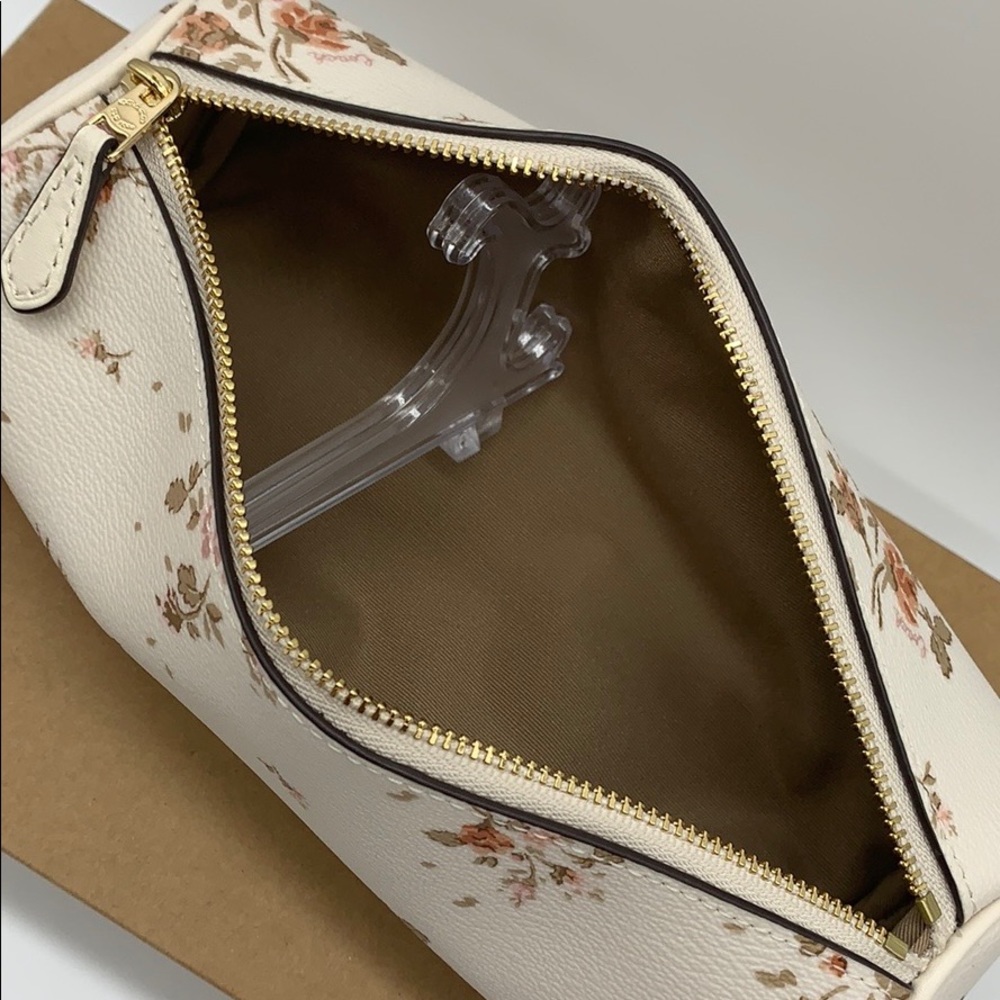 COACH MAKEUP BRUSH HOLDER WITH ROSE BOUQUET PRINT - Picture 5 of 12